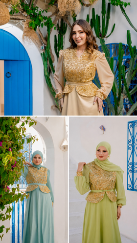 Robe Traditionel Bleu