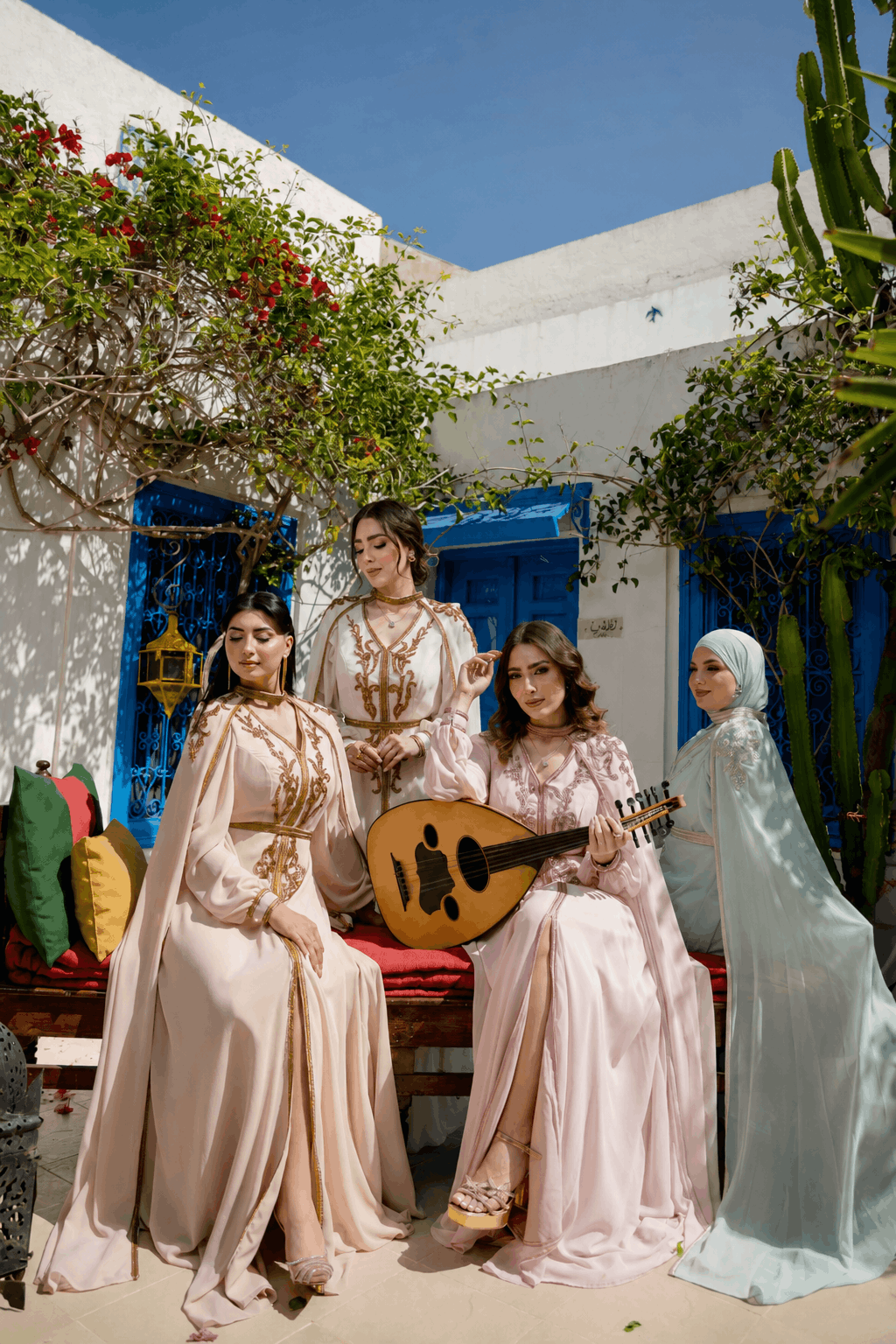 Caftan avec Barnous Beige