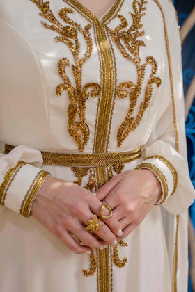Caftan avec Barnous Blanc