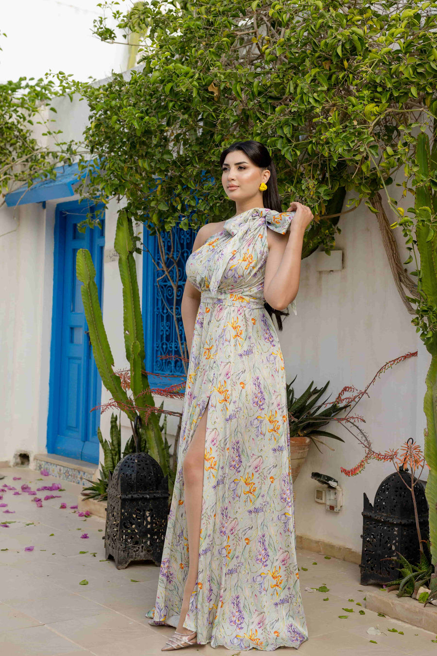Robe Satin de Soie Italian Vert d'eau