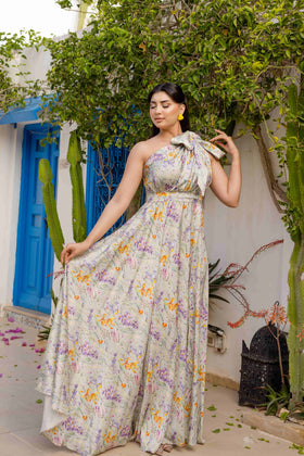 Robe Satin de Soie Italian Vert d'eau
