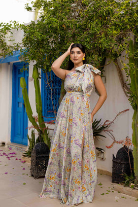 Robe Satin de Soie Italian Vert d'eau
