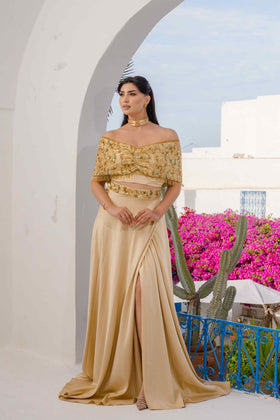 Jupe et Corsage Beige