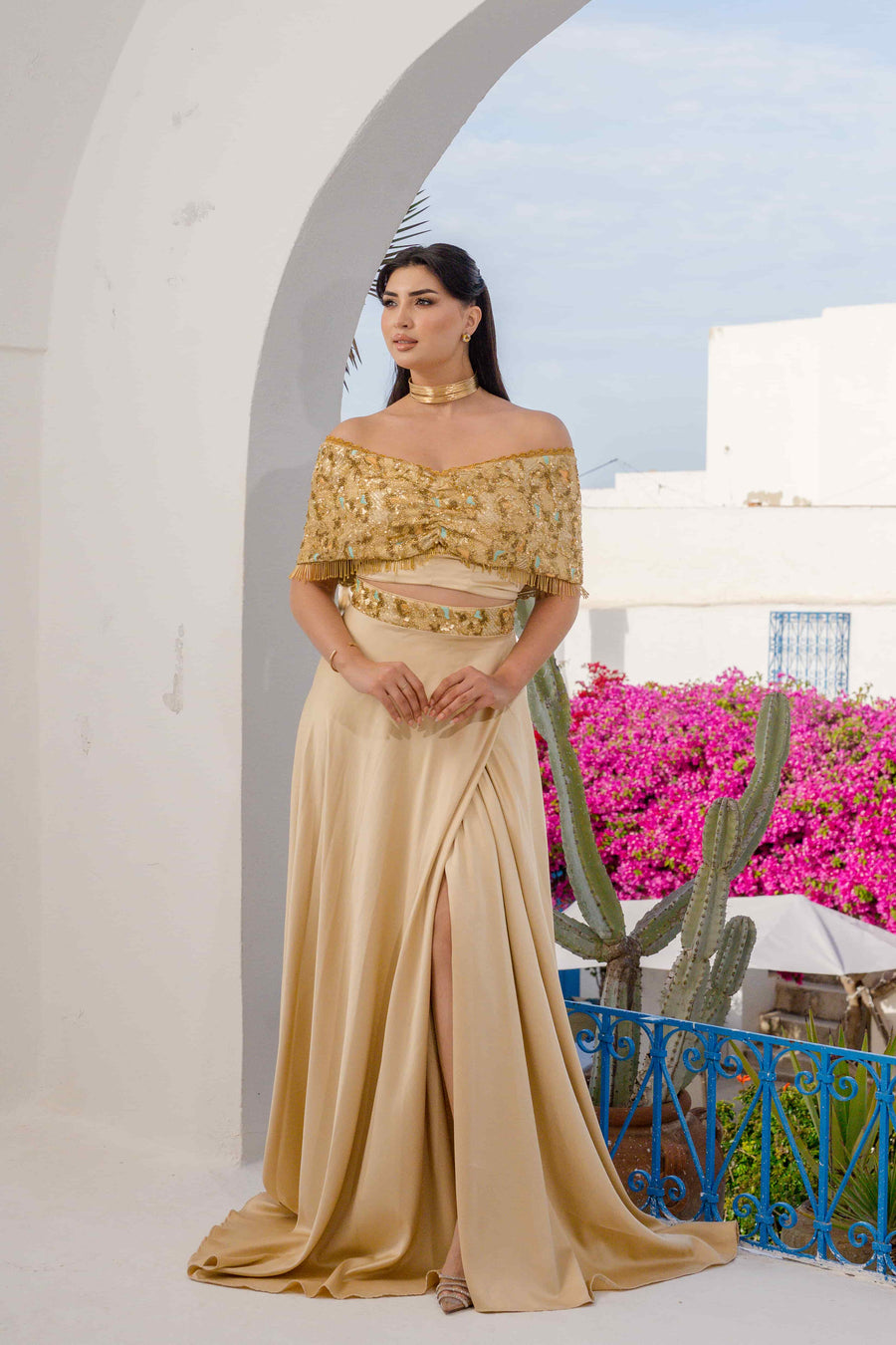 Jupe et Corsage Beige