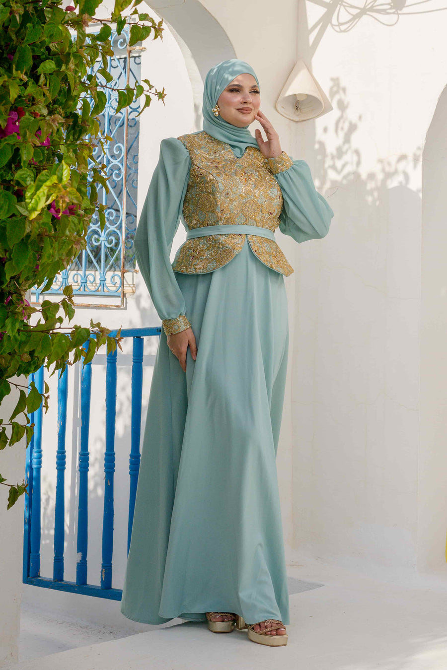 Robe Traditionel Bleu