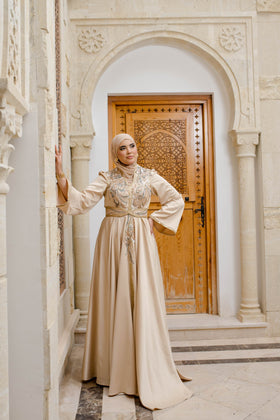 Caftan Satin Beige