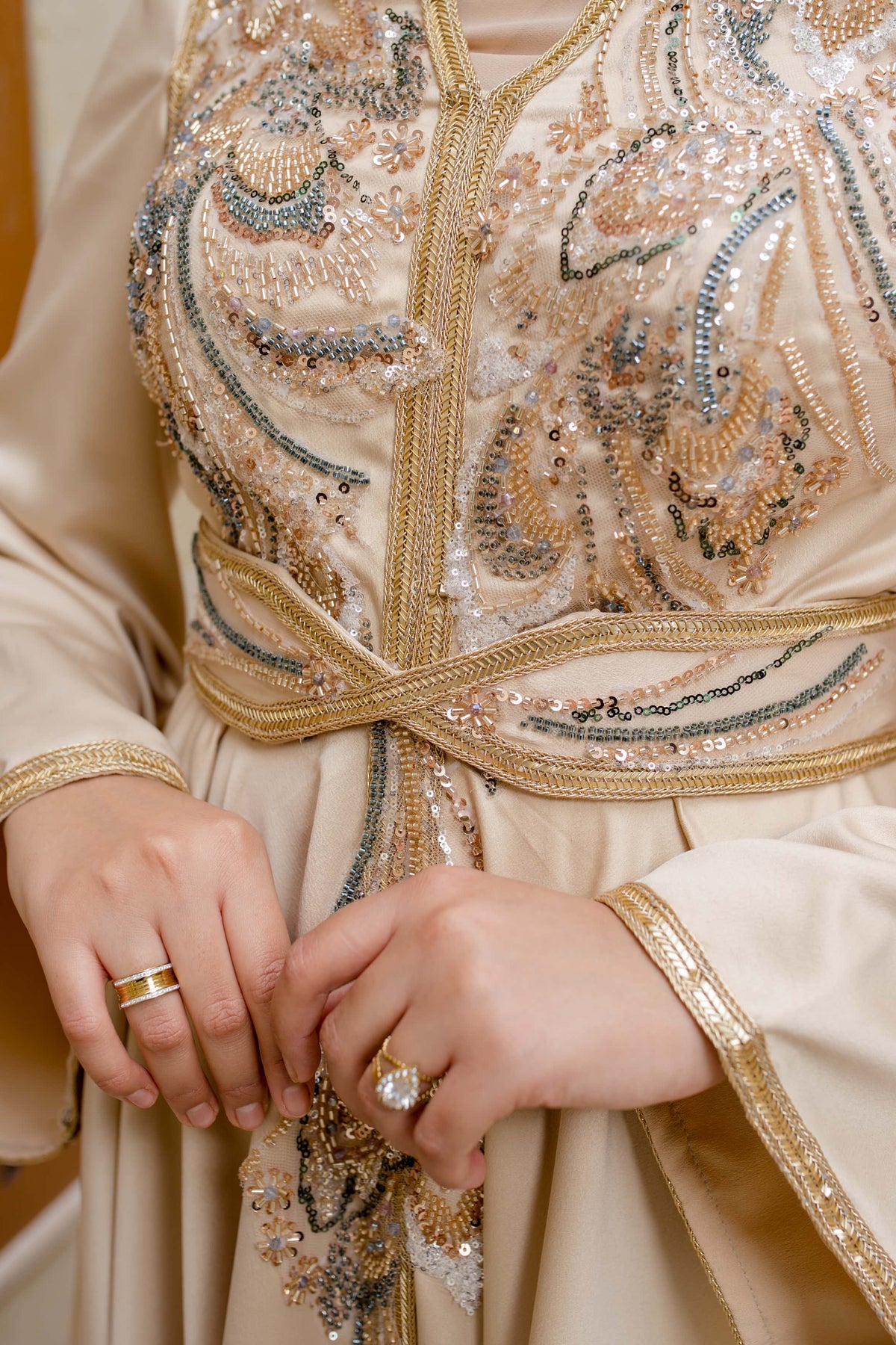 Caftan Satin Beige
