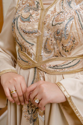 Caftan Satin Beige