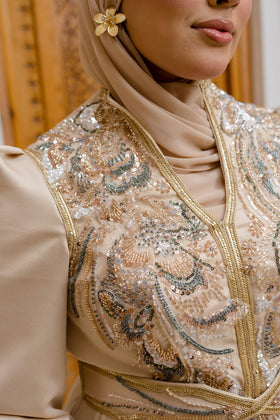 Caftan Satin Beige