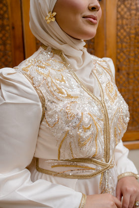 Caftan Satin Écru